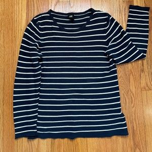 Long-sleeve striped top